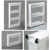 Basicwise Slim Storage Cabinet Organizer 4 Shelf Rolling Pull Out Cart Rack Tower with Wheels QI003220